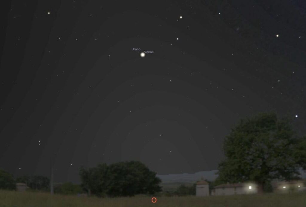 Uranus and Venus, July 4