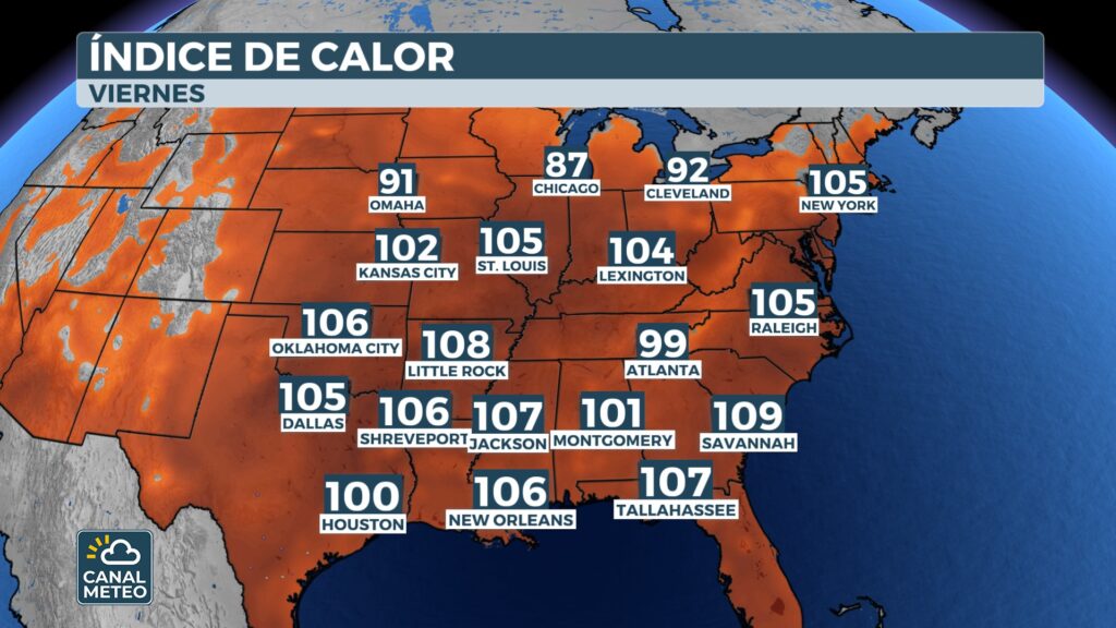 Temperature sensation for Friday, July 25