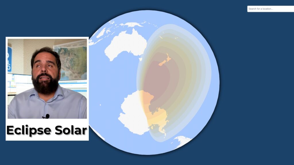 Partial solar eclipse: visible in Oceania and Antarctica (always use filters).