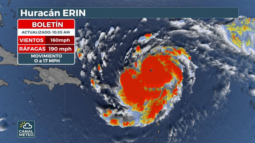 Erin with category 5 satellite image