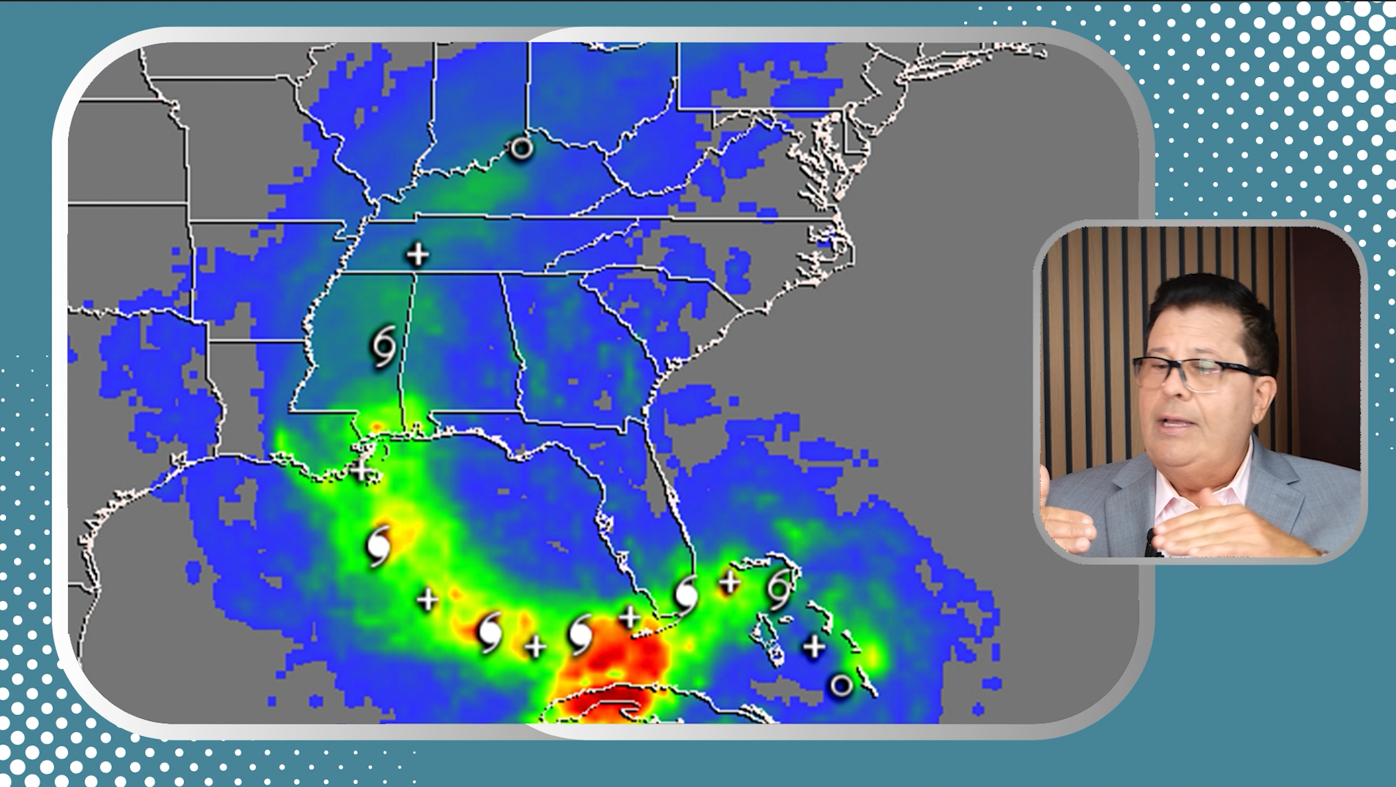 Trajectory of Hurricane Katrina in 2005
