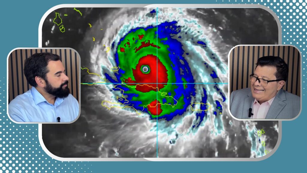 Satellite image of Hurricane Irma prior to landfall in Florida