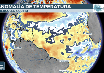 Ocean temperature anomaly