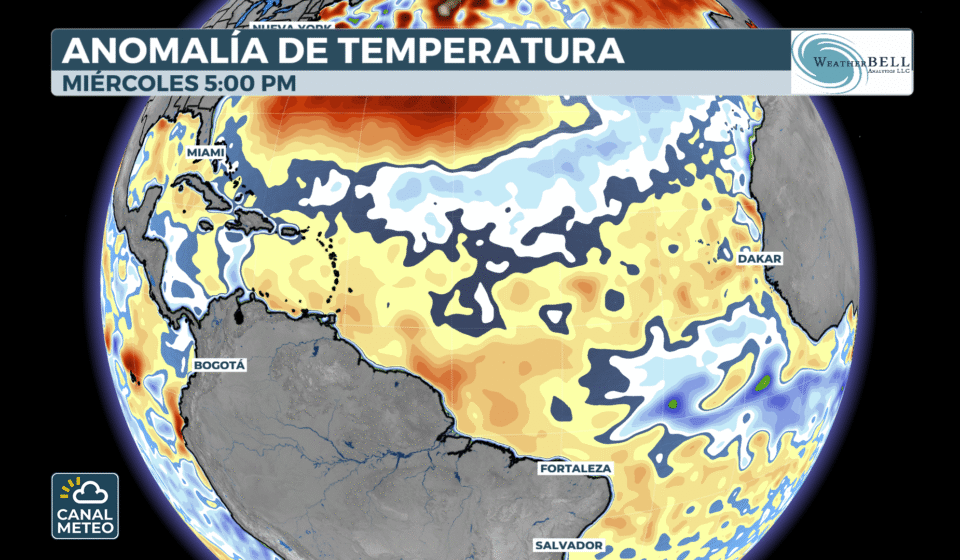 Ocean temperature anomaly