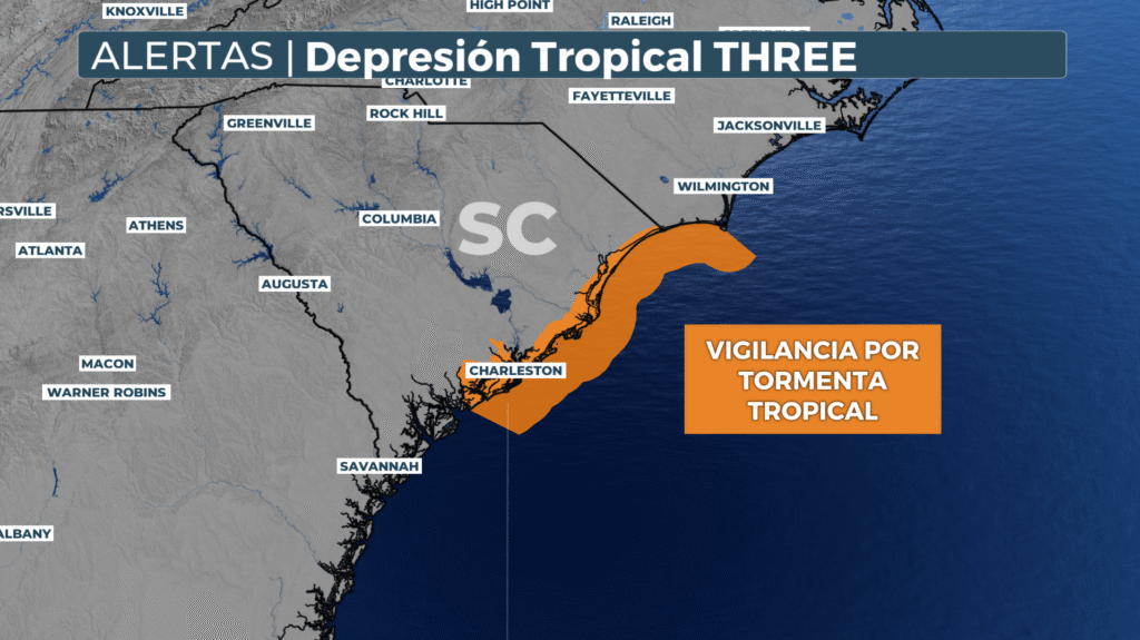 Alerta en la costa de las Carolinas
