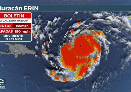 Erin with category 5 satellite image