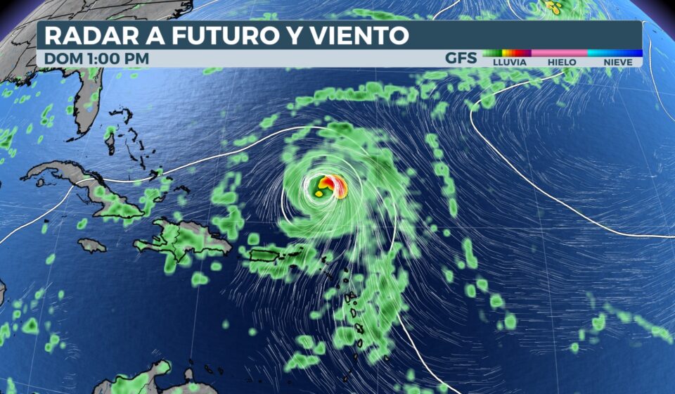 GFS model of Tropical Storm Erin