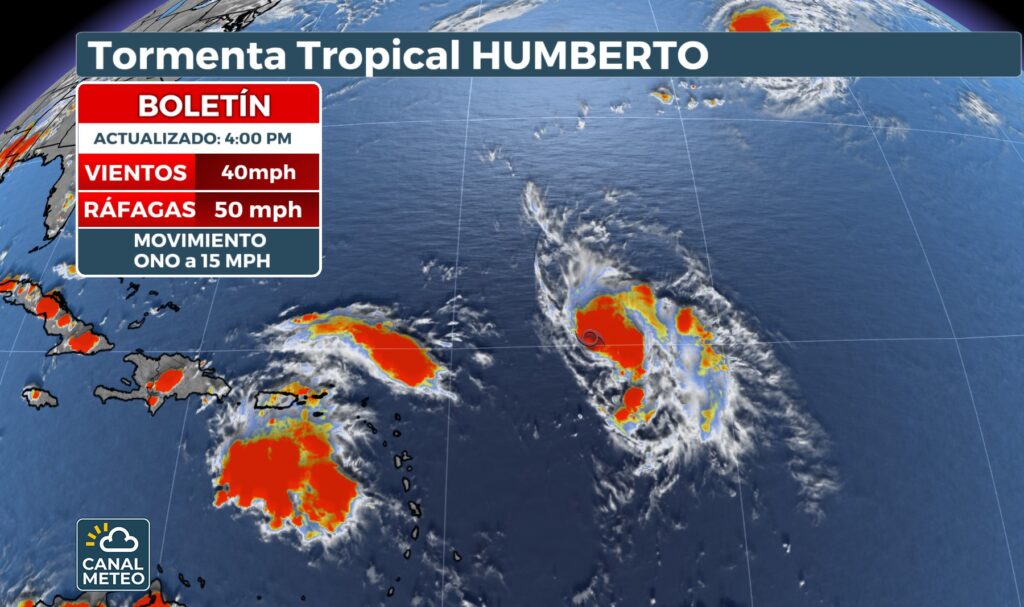 Lo último sobrel a tormenta tropical Humberto