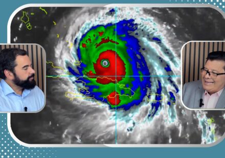 Satellite image of Hurricane Irma prior to landfall in Florida