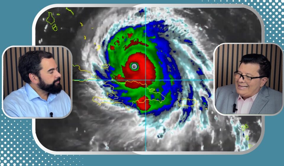 Satellite image of Hurricane Irma prior to landfall in Florida