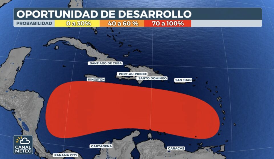 Zona de desarrollo del Invest 98L