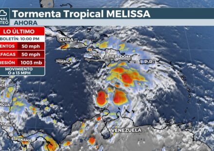 Satellite of Tropical Storm Melissa