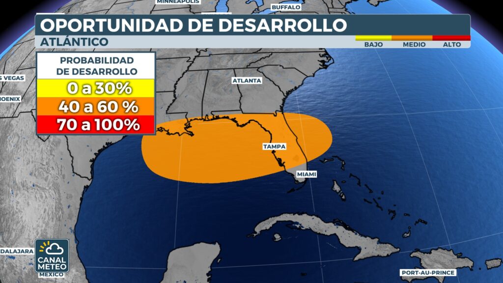 Invest 93L traerá mucha lluvia a la costa del Golfo