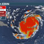 Erin with category 5 satellite image
