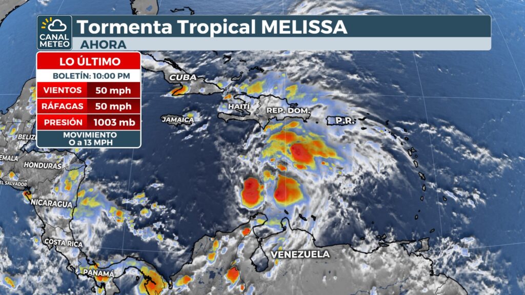 La tormenta tropical Melissa en el Caribe