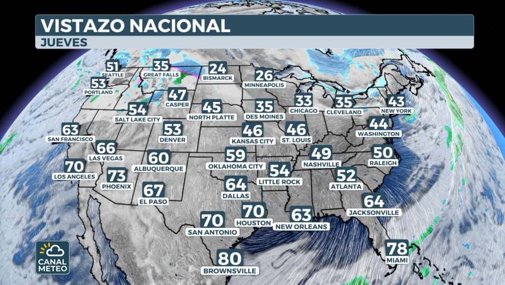 Tormentas de Acción de Gracias: alerta por viajes y frío