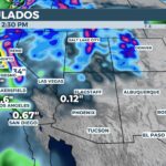 Cumulative rainfall in California