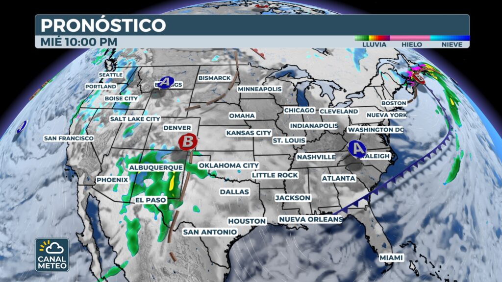 Riesgo de tormentas el miércoles