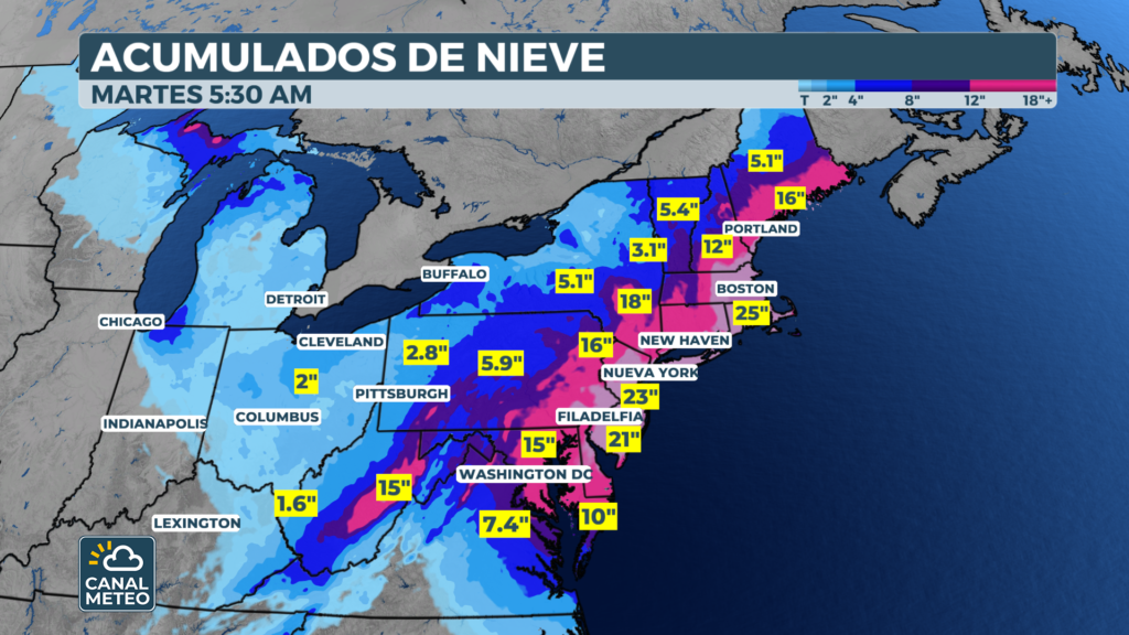 Nieve acumulable en el noreste