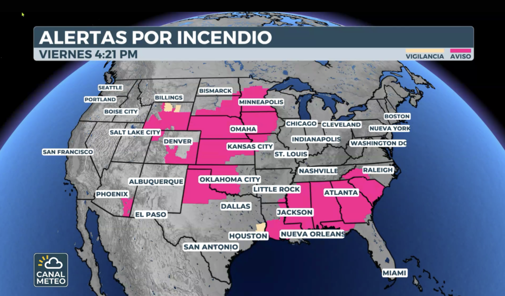 Incendios forestales Estados Unidos: bandera roja