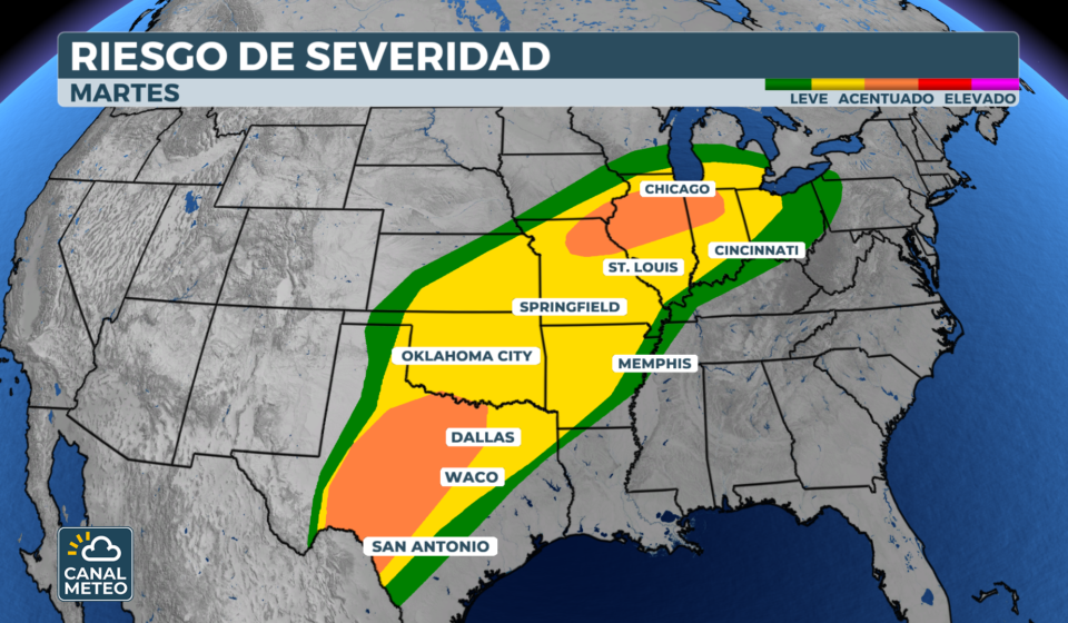 Riesgo de tormentas severas