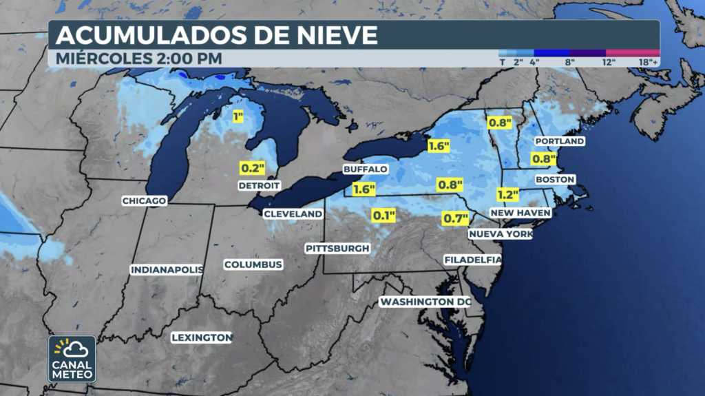 Nieve en el noreste esta semana